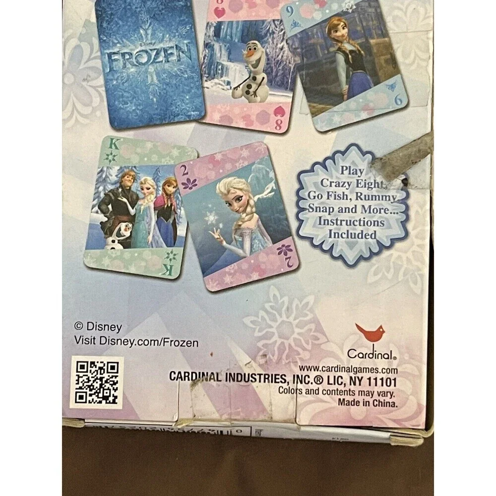 Disney FROZEN PLAYING CARDS Anna & Elsa JUMBO  Kids Childrens Card Game Deck 54